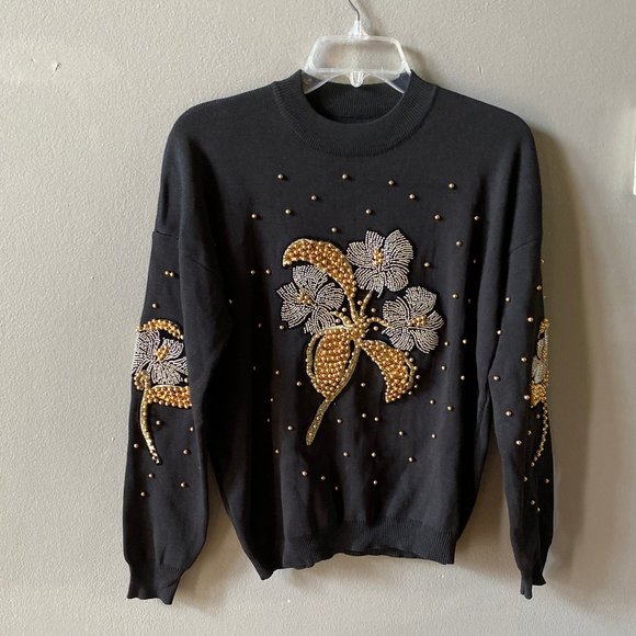 2-piece Embellished Knitwear Tracksuit Set - Picture 1 of 13